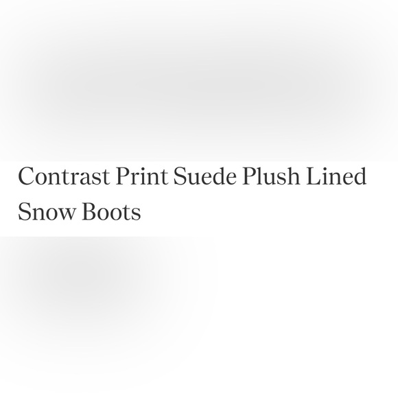 Contrast Print Suede Snow Boot - Picture 4 of 4